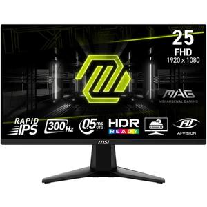 msi MAG 255XF 25-inch 1920 x 1080 (FHD) Gaming Monitor, 300Hz, AMD FreeSync Premium, HDMI, DisplayPort, VGA Port, VESA, Tilt, Speaker, 0.5ms, Black