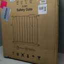 Extra Wide Baby Gate 57.5-62.2 Pressure Mounted,Child Dog Pet Safety Gates with Walk Through Door for Doorways Stairs No Drilling in Door,White