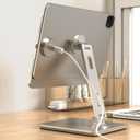 Magnetic Charging Stand for iPad Pro 11, Aluminum Foldable Charger Stand with 360 Rotation, USB-C Fast Wireless Charger Station for iPad, Holder Mount for Office (Rechargeable Version)