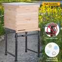 Adjustable Metal Hive Stand, Sturdy Beehive Stand Adjustable Height 15 - 19 & Adjustable Width 14.5 - 24.5, UV Resistant & Easy to Assemble Bee Stand for Beekeeping