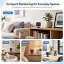 Mini Camera Wireless 4K WiFi Security Camera, Battery Powered PIR Alerts | 150° wide view for home, pet and office monitoring, 1200mAh rechargeable battery with up to 30-day standby and app control