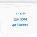 White Cardstock Paper, 40 Sheets 5'' x 7'' Blank Heavy Thick Cards Stock for Greeting Cards Making, Postcards, Printer, Photos, Invitations, Wedding, Menus, DIY Cards, 230GSM Thick Paper