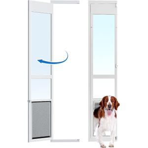 XLarge Openable Pet Door for Sliding Glass Doors, Adjustable 91 7/16" to 96" Slider Height, Extra Large Dog Door for Sliding Glass Door -XLarge Tall (X-Large, 96" Sliding Door)