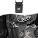 Car Center Console Back Anti Kick Panel Compatible with Toyota Grand Highlander 2024 2025 2026,Rear Center Armrest Box Anti Kick Protection Cover Interior Accessories 1PCS (Carbon Fiber Pattern)