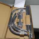 PrettyHome Shower Curtain Rod Hoop Square Shape Bathroom Heavy Duty No Rust Oval Shower Rod 58.3"x24" for Clawfoot Tub,for Free Standing Tubs Black