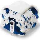 blunique Heated Blanket Throw Blanket - Fast Heating Electric Blanket, Soft Flannel Heated Throw with 4 Time Settings,10 Heating Settings, Warm Gifts for Women & Mom & Grandma(50"x60"Cow Print Blue)