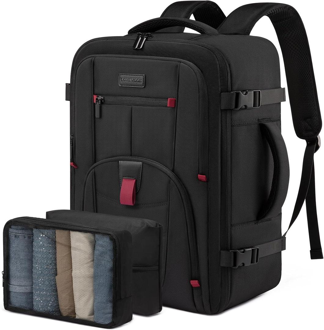 LOVEVOOK Travel Laptop Backpack (Black, 15.6inch)