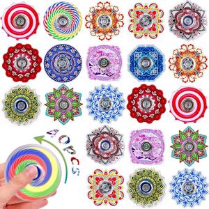 40 Pack Bohemian Fidget Spinner Toys Bulk, Mini Fidget Spinners for Kids Adults, Valentines Day Gifts Anxiety Toys Stress Relief Fidgets Easter Christmas Basket Stuffers Classroom Prizes
