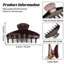 MAORULU Premium Durable Acetate Hair Claw Clips for Women Girls, 4 Inch Large Cute Jaw Clip for Thick or Thin Hair, Vintage Y2K Hair Clips, Dark Brown (Chocolate)