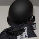 Half Cap Motocross Helmets Adult Half Shell Open Face Motorcycle Cycling Motocross Helmet Men Women DOT Approved with Goggles Facemask (XX-Large, Black)