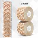 Kinesiology Tape Rolls 2-Inch x 16 ft Waterproof and Hypoallergenic Athletic Tape for Muscle Support, Knee, Shoulder, and Ankle, 2 Rolls (Brown)