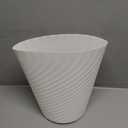 UUJOLY Plastic Small Trash Can Wastebasket, Garbage Container Basket for Bathrooms, Laundry Room, Kitchens, Offices, Kids Rooms, Dorms, (White, 1.8 Gallon)
