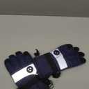 Kids Waterproof Ski Snowboard Gloves Mittens Thinsulate Lined Winter Cold Weather Gloves for Boys and Girls (6/7, Navy)