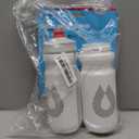 HydraPak Breakaway Surge Lightweight Bike Water Bottle 2-Pack (20oz, 25oz, 30oz) - High Flow, Cycling & Sports Squeeze Bottle (White)