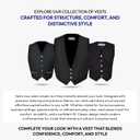 Scottish Black Argyle 5 Buttons Kilt Waistcoat/Vest (Black) 46