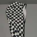 Black and White Checkerboard Hair Towel Wrap Microfiber Fast Drying Hair Turban with Buttons for Women Men Drying Curly, Long & Thick Hair