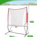 Pickleball and Tennis Return net, 6 x 7ft Portable Polyester Mesh and Fiberglass Frame,, 5.25' H x 3.38' W x 6.6' L