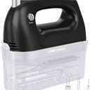 Lord Eagle Hand Mixer Electric Handheld 400W, 5-Speed Lightweight Kitchen Mixer with Storage Case, 5 Stainless Steel Attachments for Baking Cake Egg Cream Food Beater, Turbo+Eject Button (General, Black)