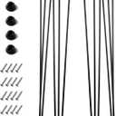 40 Inch Hairpin Legs for Furniture Set of 4, Heavy Duty 3 Rod Metal Table Legs with 3/8" Black Solid Iron, DIY Hair Pin Leg for Counter Bar Stool, Console and Entryway Table, Plant Stand