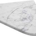 Carrara White Marble Corner Shelf, 100% Natural Marble, Polished, 8"x8"x3/4", Carrara White Marble Corner Shelf for Shower Enclosure Decor, 1 Sheet
