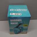 Greatever Full Face Snorkel Mask, Snorkeling Gear for Adults with Latest Dry Top Breathing System and Detachable Camera Mount, Foldable Snorkel Set for Family Snorkeling Trips, Anti-Fog & Anti-Leak (Small-Medium, 2 Pack - Cerulean Blue+Green)