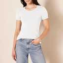 Amazon Essentials Women's Regular-Fit Short-Sleeve T-Shirt (Crewneck and V-Neck Options), Multipacks (White, S)