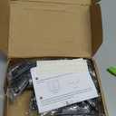 Home Expert 30 Pack (15 Pairs) Matte Black Cabinet Hinges for Kitchen Doors, Self-Closing, 1/2 Inch Overlay (Variable), Semi-Concealed Face Frame, Surface Mount Cabinet Hardware