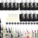 EMOON 12 PCS High Torque Clock Movement Mechanism Replacement Kit with 15 Pack Clock Hands for DIY Clock Repair Silent Clock Motor Parts, Total Shaft Length 16mm,20mm and 23mm