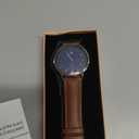 BEN NEVIS Watch, Men's Watch, Minimalist Fashion Simple Wrist Watch Analog Date with Leather Strap (01-OrangeBlue-P)