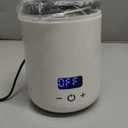 Mini Wax Warmer with 100 Sticks, Small Wax Heater for Hair Removal, Portable Waxing Kit for Women (White)