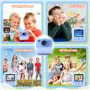 Kids Instant Digital Cameras for Boys and Girls, 1080P HD Dual-Lens Selfie Digital Camera with Print Paper & 32G Card, Christmas Birthday Gifts Toys for Toddler and Teenagers Age 3-16 Years Old