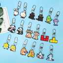 30pcs Best Friend Keychain, Kawaii Charms Aesthetic Bulk Funny Keychain Bag Charm Backpack Charms for Men Women Couples Purse Accessories Cute Car Key Ring PVC Pendant Key Chains Friend Birthday gift