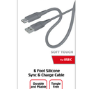 ZGear® 6 Foot Silicone Sync & Charge Cable For USB-C