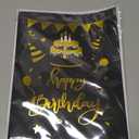 Birthday Card | Musical Pop Up Birthday Cards w Light | Blow Out LED Light Candle & Play Happy Birthday Music Pop Up Card | Greeting Cards Gifts for Him or Her | Black Gold (Blowable Candle)