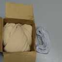 Biscaynebay Decorative Box Spring Cover King & Cal King Size, Light Camel Luxurious Jersey Knitting Stretchy Wrap Around 4 Sides Bed Skirt for Home/Hotels, Easy Fit Wrinkle Free Machine Washable