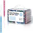 Acrylic Gel Pens for Coloring, 45 Pack Colored Gel Pens for Black Paper & White Paper, 0.6mm Fine Point Colorful Pens for Adult Drawing, Journaling, Note Taking, Doodling, Art Supplies