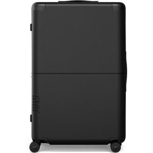 Checked Plus Expandable - 28.75" Airline Approved Check In Luggage with Wheels, Rolling Suitcase for Men & Women - TSA Lock, Silent Spinner Wheels, Expansion Zip, Y-Strap - Charcoal