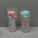 Fimibuke Kids Insulated Water Bottle, 18oz BPA FREE Kid Cup with Straw Double Wall Vacuum Tumbler 18/8 Stainless Steel Leak Proof Toddler Water Bottle for School Boys Girls (2 Pack, Unicorn/Dinosaur)