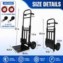 Heavy Duty Folding Hand Truck Dolly with Bungee Cords, 800 LB Dolly Cart