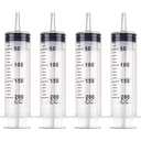 Frienda Large Plastic Syringe 4 Pack Measuring Syringe Tools Dispensing Multiple Uses(200 ml)