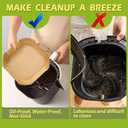 Air Fryer Liners 10 Inch, Square Airfryer Liners Large Air Fryer Parchment Paper Liners, Non-stick Air Fryer Disposable Paper Liners Oil Resistant, Waterproof for Baking Roasting, 150PCS