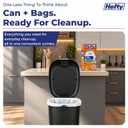 Hefty 12 Gallon Step Trash Can with Lockable Lid and 40 Trash Bags, Plastic Kitchen Garbage Can for Home, Office & Kitchen, 48 Quart, Black, 1 Pack