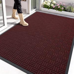 OLANLY Front Door Mat Outside Entrance 71x47, Heavy-Duty Rubber Doormat