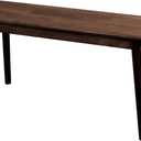 Entryway Bench, Solid Wood Dining Bench, Midcentury End of Bed Bench w/Rounded Corner, Outdoor Bench w/Robust Construction, Bedroom Bench, 10.24" W x 17.72" HWalnut 39.4inches