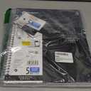 Five Star Spiral Notebook + Study App, 5 Subject, College Ruled Paper, 8-1/2" x 11", 200 Sheets, Fights Ink Bleed, Water Resistant Cover, Black (72081)