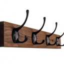 Coat Hooks for Wall,Coat Rack Wall Mounted, Hat Rack and Hat Hooks with 4 Hooks for Entryway, Bathroom, Bedroom(Brown)