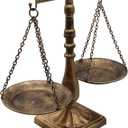 Owlgift Vintage Style Metal Libra Jewelry Display Tray Cosmetic Organizer Storage, Bronze (One Size)