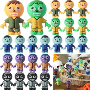 60 Pcs Halloween Mini Zombies Figurines Tiny Zombies Figures to Hide and Seek Little Statue for Spooky Haunted House Decor Dollhouse Accessories Halloween Party Favors Gifts