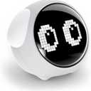 Kids Alarm Clock, Dual Alarm Setting, Adjustable Brightness Night Light, Voice-Activated,Temperature Detection, Wake-up Alarm Clock, Toy and Gift for Toddler, Children, Students, Boys&Girls (Gray)