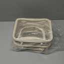 SANHECUN traveling toiletry Case large clear cosmetics case makeup bag (Beige, Small)